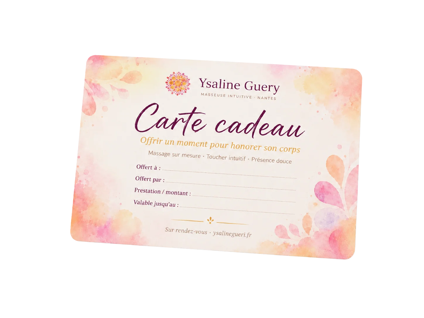 Carte cadeau Ysaline Guery